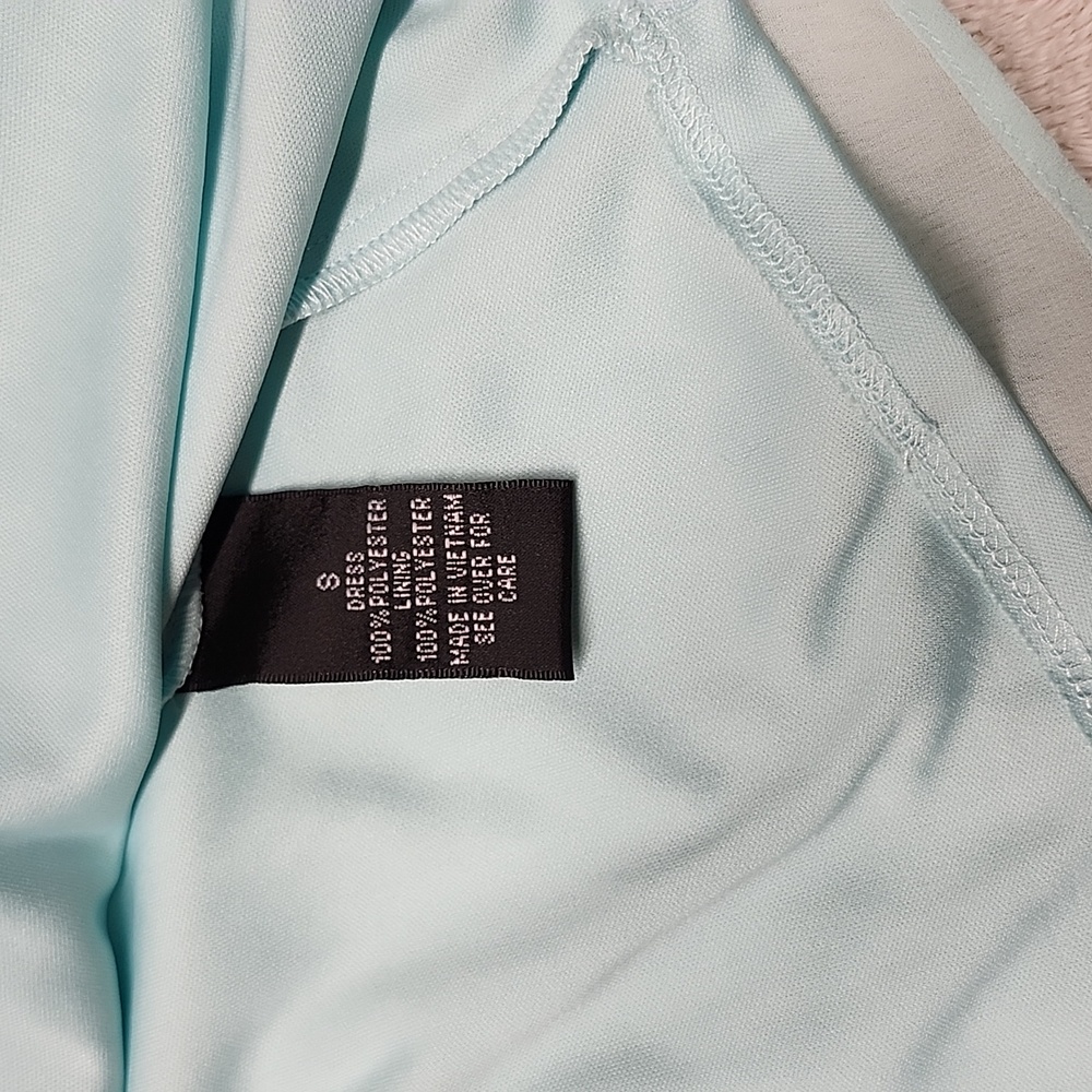 New IZ Byer Elegant Sea Green Sleeveless Mini A-Line Summer Dress Size Small - Picture 9 of 11